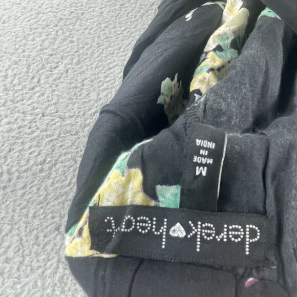 Derek Heart Skirt Shorts Womens Jr M Black Floral Maxi Flowing Boho Lightweight - Picture 5 of 11